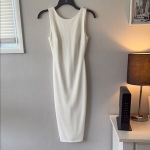 Lulu's White Midi Open Back Dress